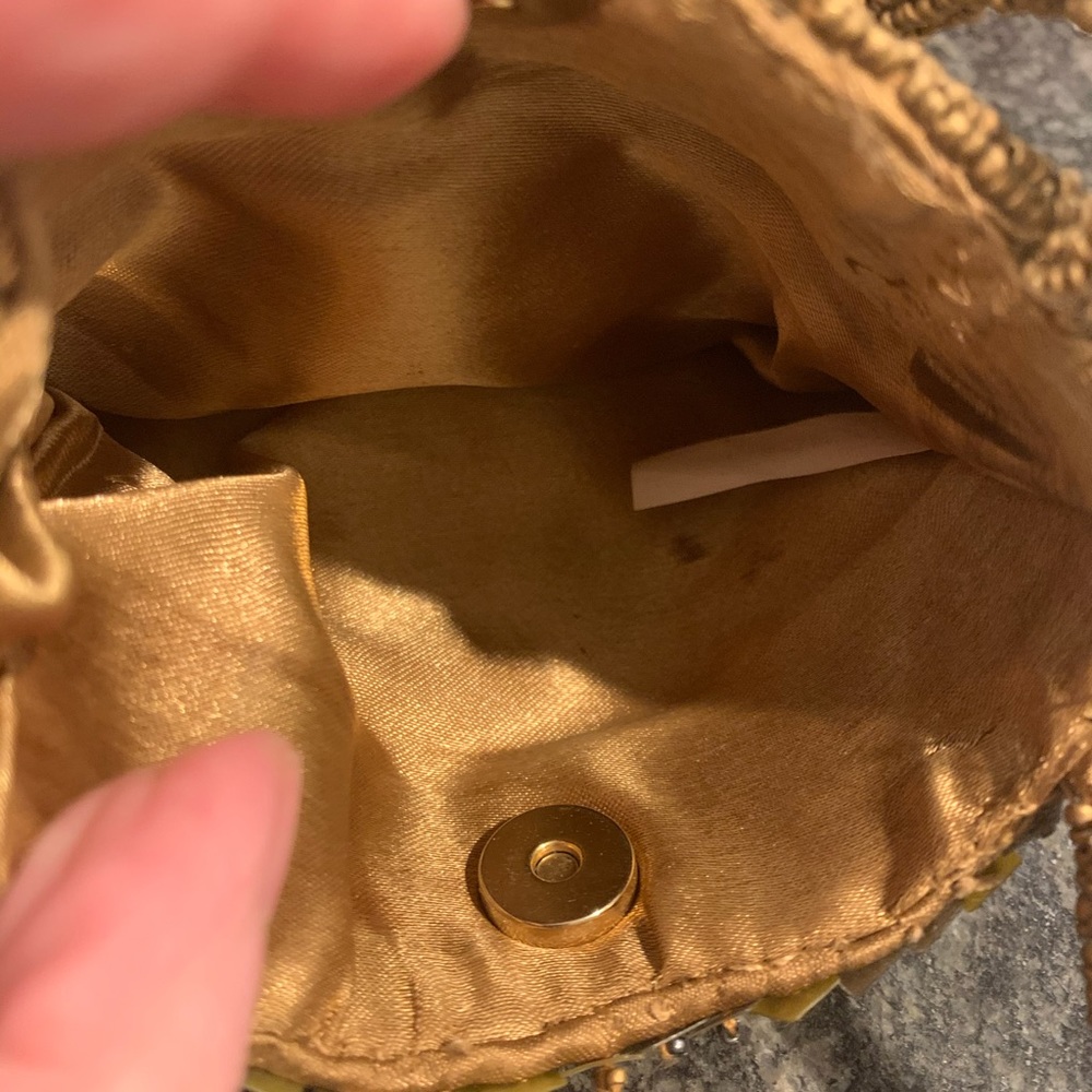 Vintage gold beaded handbag - Picture 3 of 3
